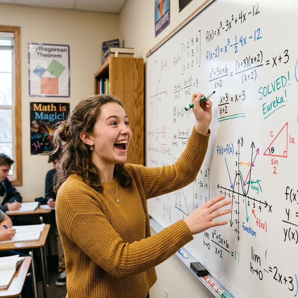 Öğrenci matematik anlıyor